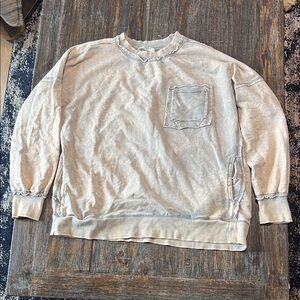 Oversized Women's Casual Gray Sweatshirt